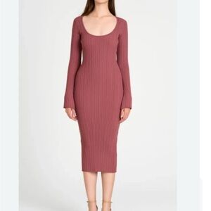 WAYF Alexi Ribbed Midi Dress